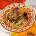 Свиные почки с вином и луком-пореем