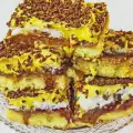 Быстрый пирог с джемом и грецкими орехами