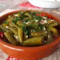 Печеный острый перец с укропом и чесноком