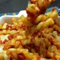 Запеченные джемелли с соусом из сладкого красного перца