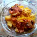 Картофель, запеченный с ветчиной