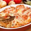 Мусака из кабачков и баклажанов