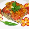 Мусака из кабачков, картофеля и грибов