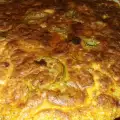 Быстрая мусака из кабачков, брынзы и чеснока