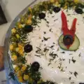Новогодний салат Часы
