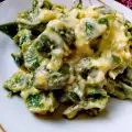 Жареный перец с яйцами и мукой