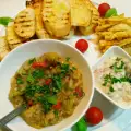 Закуска из баклажанов с печеным перцем