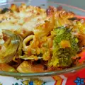 Запеченные макароны с овощами