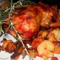 Курица с грибами и овощами в рукаве