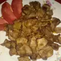 Тушеные куриные желудочки