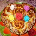 Каравай сердце с розами к дню Святого Валентина