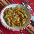 Постная стручковая фасоль в кастрюле