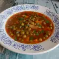 Постный горошек с чесноком