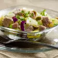 Картофельный салат с тунцом и горчицей