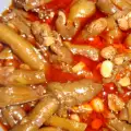 Рагу с садовыми бобами и мятой