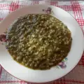Постный шпинат с рисом