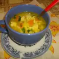 Суп из цветной капусты, моркови и сельдерея