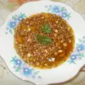 Суп из чечевицы с гречкой и чесноком