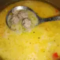 Суп с фрикадельками с вкусной заправкой