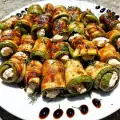 Кабачки на гриле с муссом из сыра