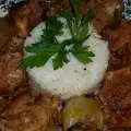 Винный кебаб с гарниром
