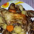 Кролик с картофелем и грибами