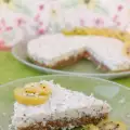 Диетический лимонный торт с творогом