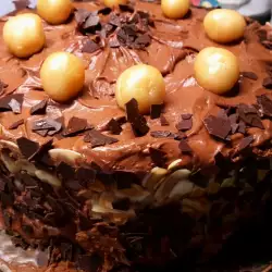 Миндальный торт с шоколадным ганашем