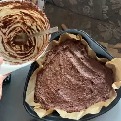 Банановый кекс с какао порошком