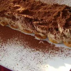 Десерт из печенья дамские пальчики с сыром Маскарпоне
