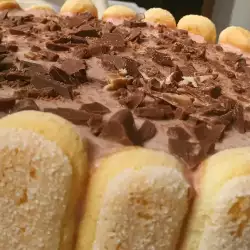Торт из печенья Дамские пальчики с шоколадом и бананом