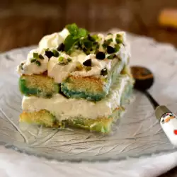 Мятный торт с маскарпоне и печеньем дамские пальчики