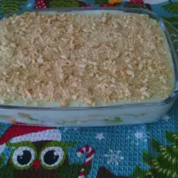 Детский торт из печенья с киви и крахмалом