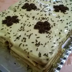 Торт из печенья с желтками