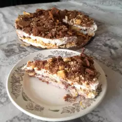 Торт из печенья со сливочным сыром и сметаной