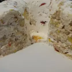 Летний торт с персиками