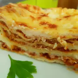 Лазанья Болоньезе с вешенками