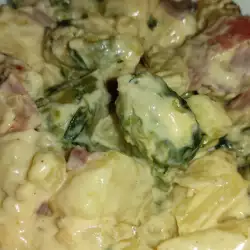 Брюссельская капуста с картофелем и сливками