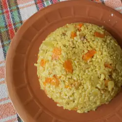 Гарнир с рисом и морковью