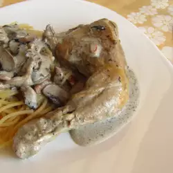 Блюда с грибами и базиликом