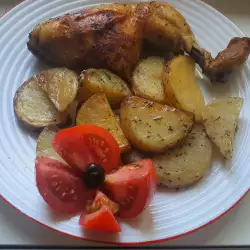 Куриные ножки с картофелем в рукаве