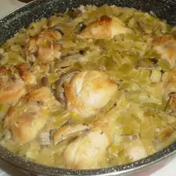 Курица с рисом и грибами