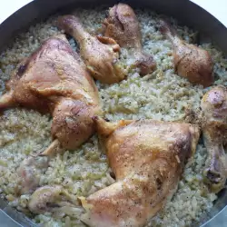 Блюда с рисом и куриными ножками