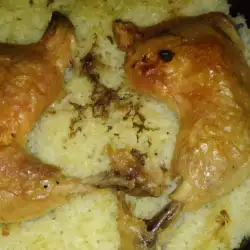 Курица в духовке с петрушкой