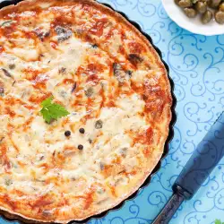 Пирог с курицей и грибами