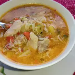 Куриный суп с зеленым луком