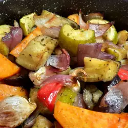 Цветные овощи в духовке