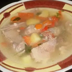 Болгарский суп чорба из свиной рульки