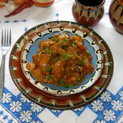 Каварма из печени с грибами