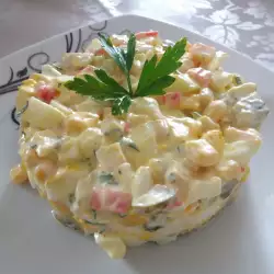 Салат из яиц с укропом